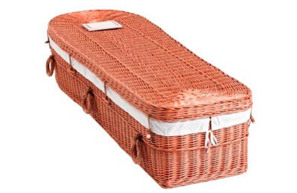 Wicker coffin